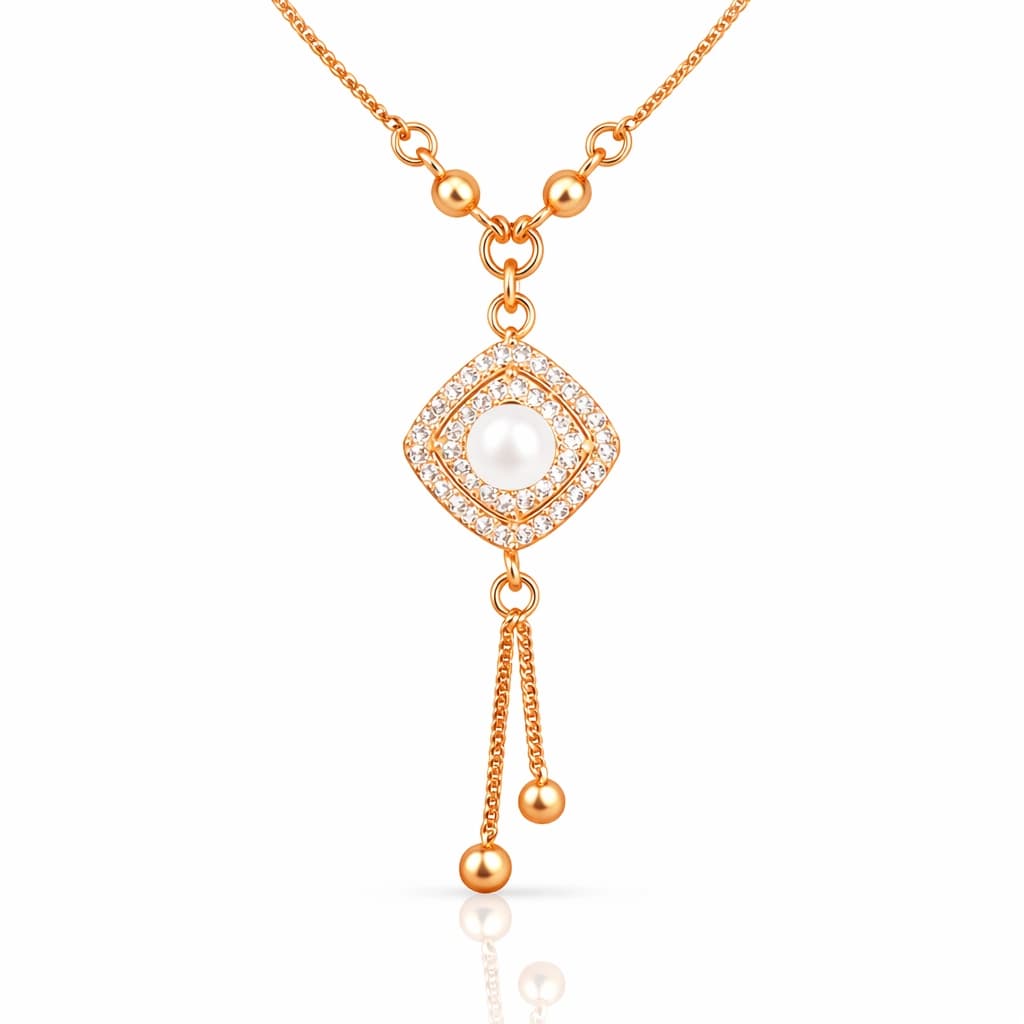 Celeste Pearl Halo Drop Necklace by Soni De Nakhre