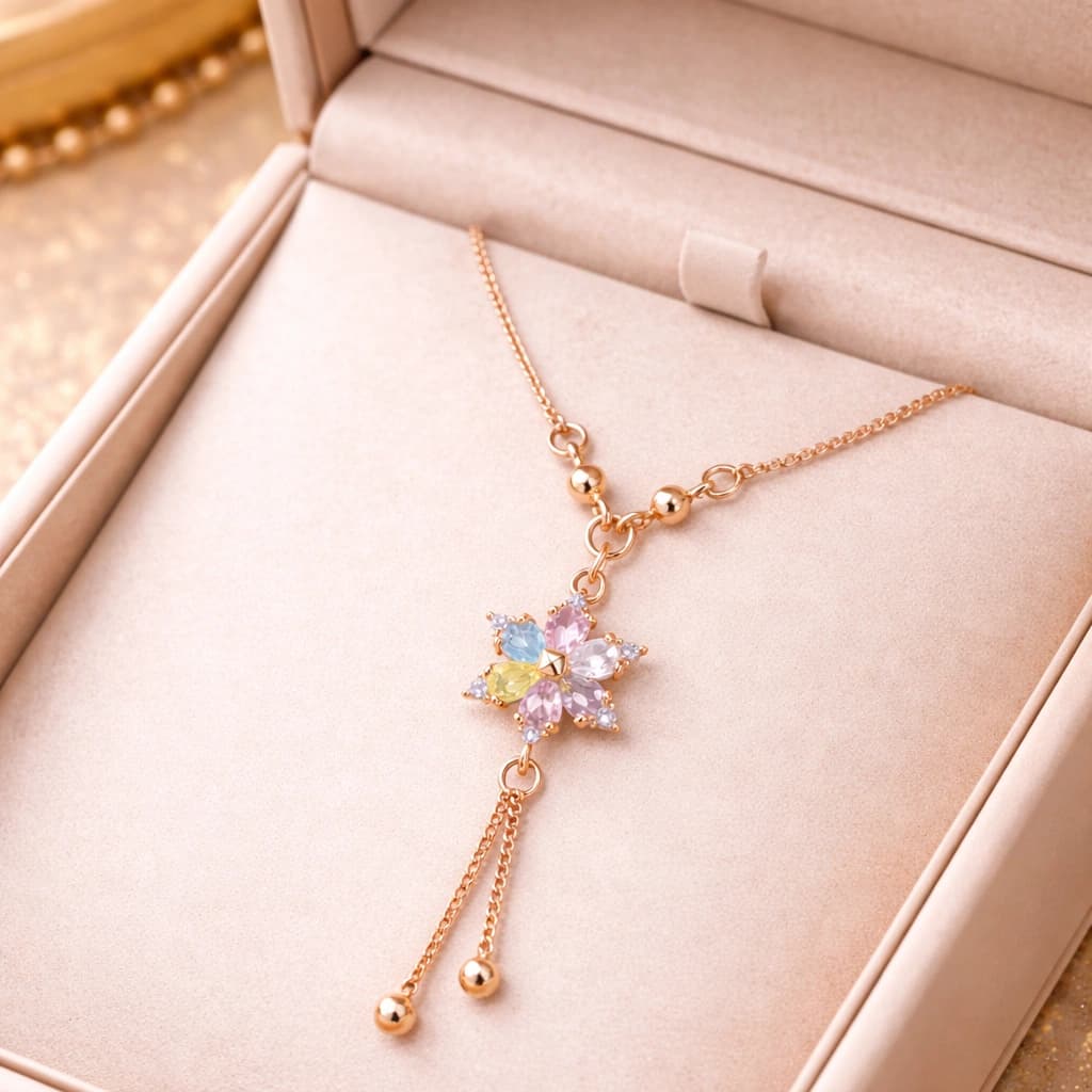 Roselle Colorburst Pendant Necklace by Soni De Nakhre β alternate view