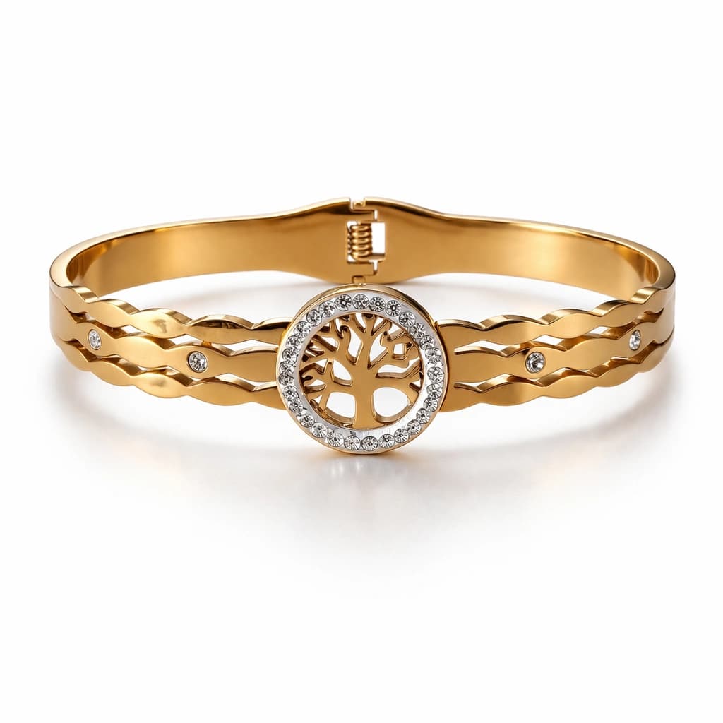 Aurelia Tree of Life Crystal Bracelet by Soni De Nakhre