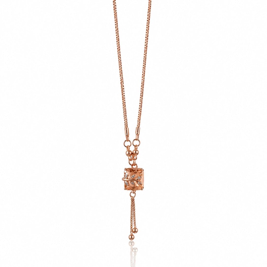 Celeste Leaf Square Drop Necklace by Soni De Nakhre