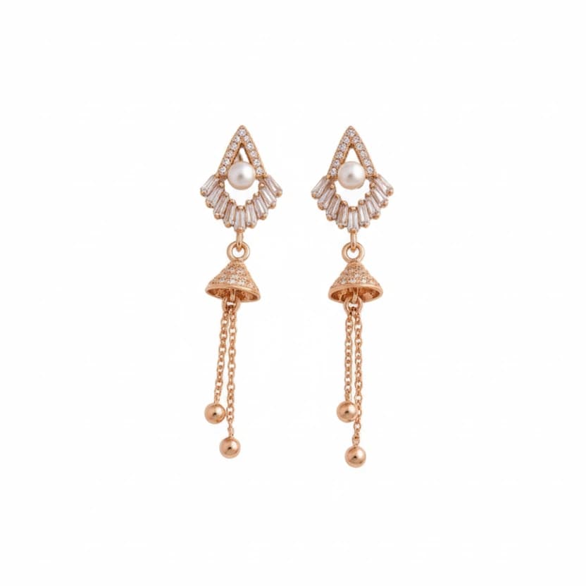 Celeste Pearl Bell Drop Earrings by Soni De Nakhre