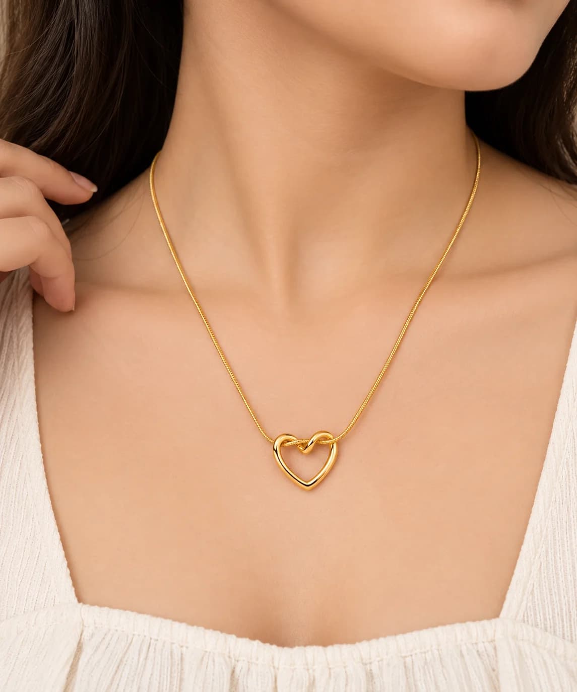 Celeste Infinity Heart Necklace by Soni De Nakhre β alternate view
