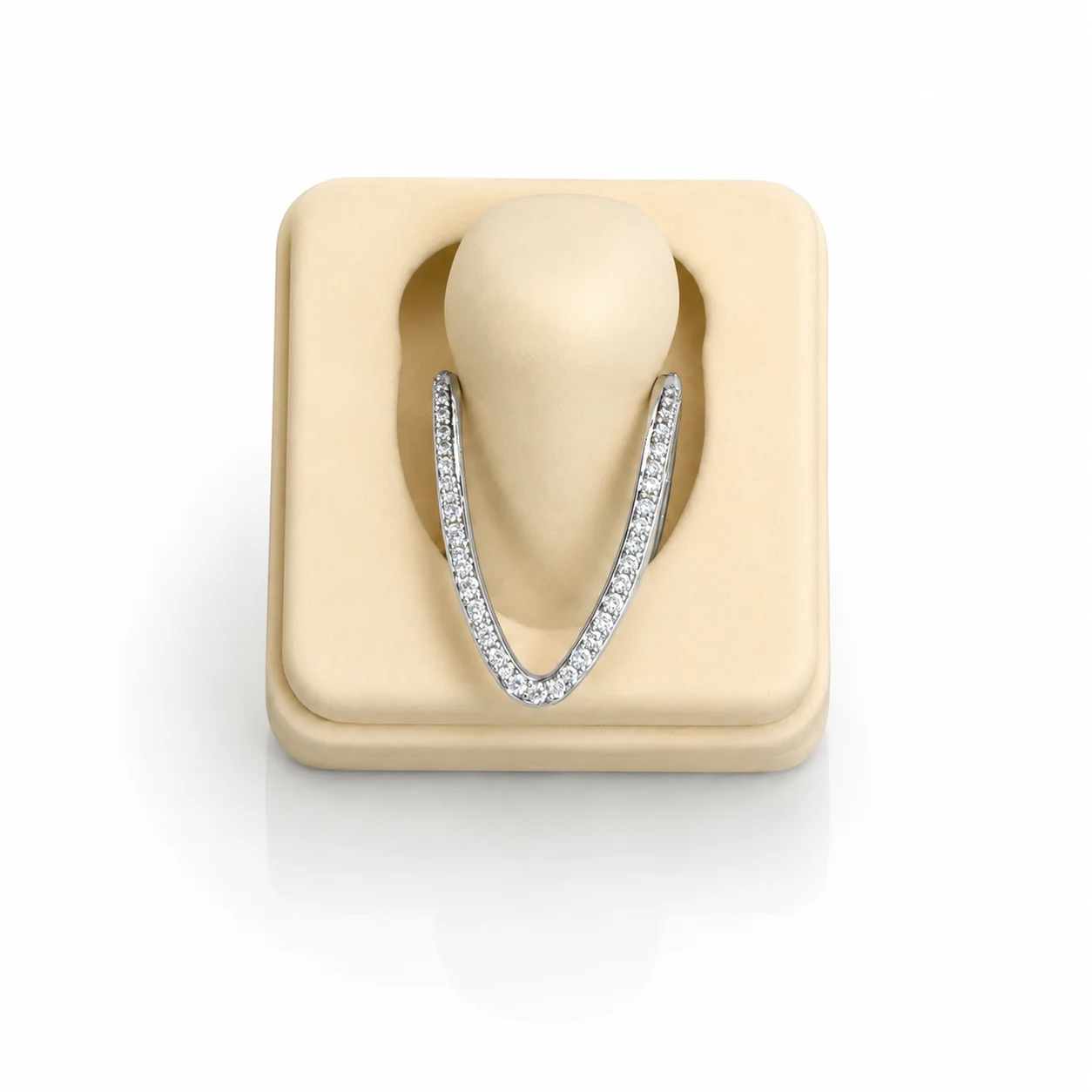 Celeste Crystal V-Curve Statement Ring by Soni De Nakhre β alternate view